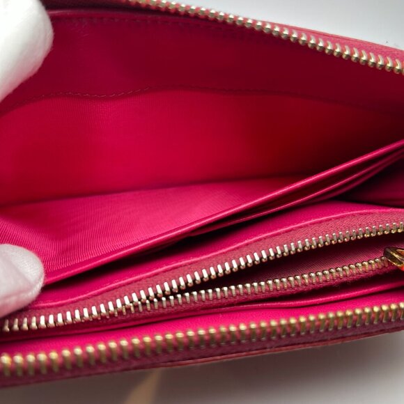 Prada Fuoco Red Saffiano Leather Zip Long Wallet - Preowned - Picture 12 of 15